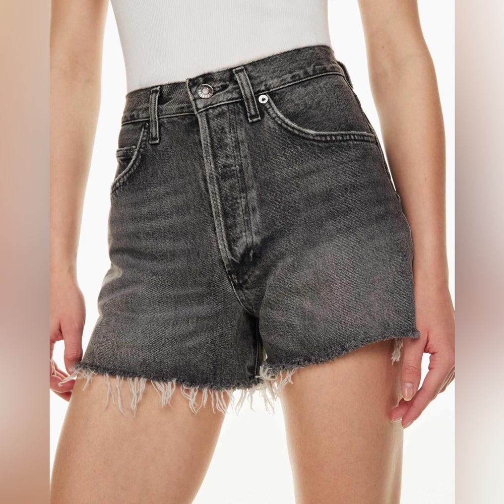 Agolde Black Jean Shorts